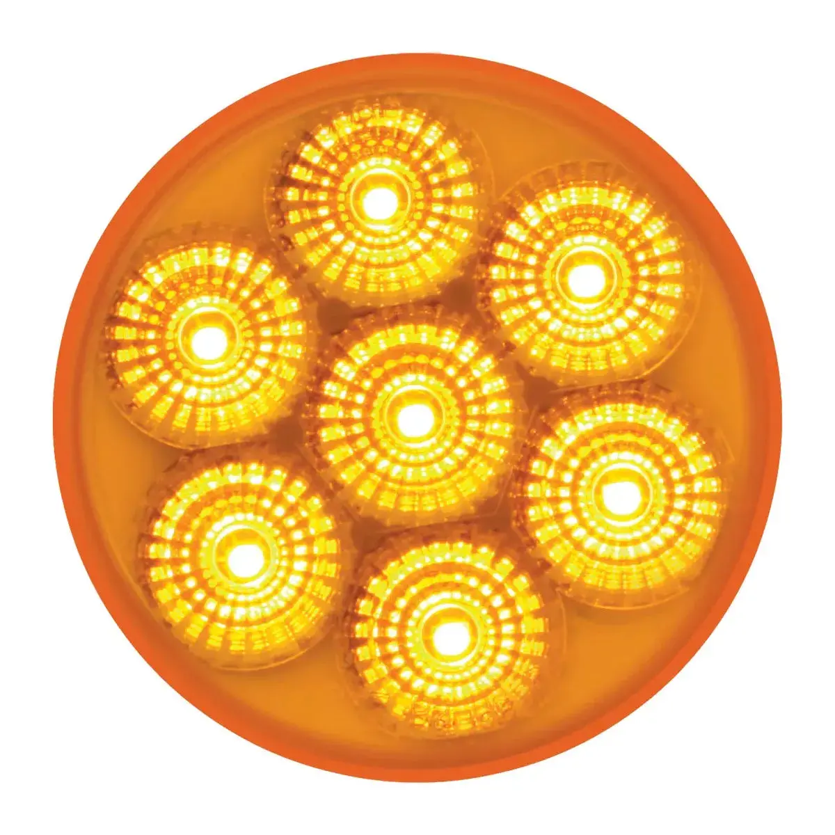 76665 2.5" Low Profile Spyder Amber/ Amber 7 Led Dual/3Wires Light 1