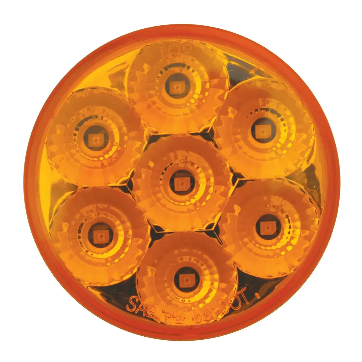 76660Bp 2.5" Low Profile Spyder Amber 7 Led Marker Light, Amber Lens 1