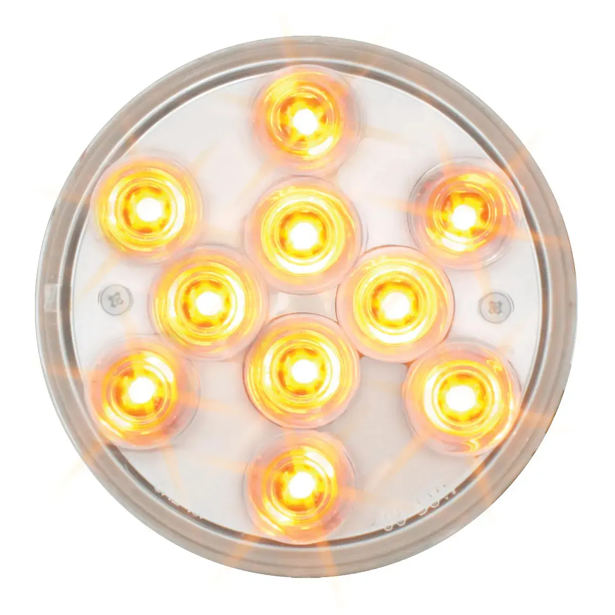 76841 Mega 10 Plus Series 4" Led Light, Amber/Clear 1