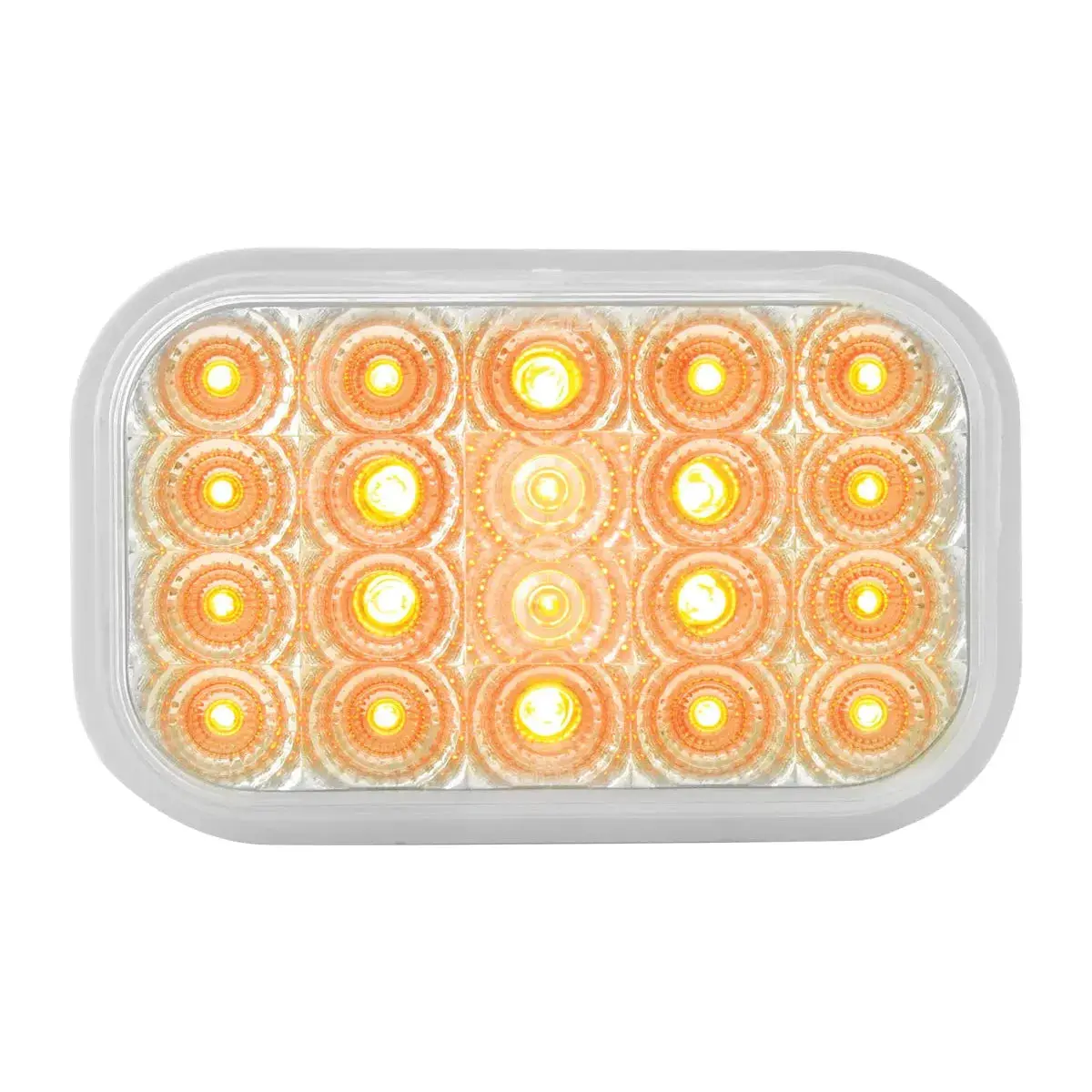 77011Bp Rectangular Spyder Led Light  (Amber/Clear) #77011Bp 1