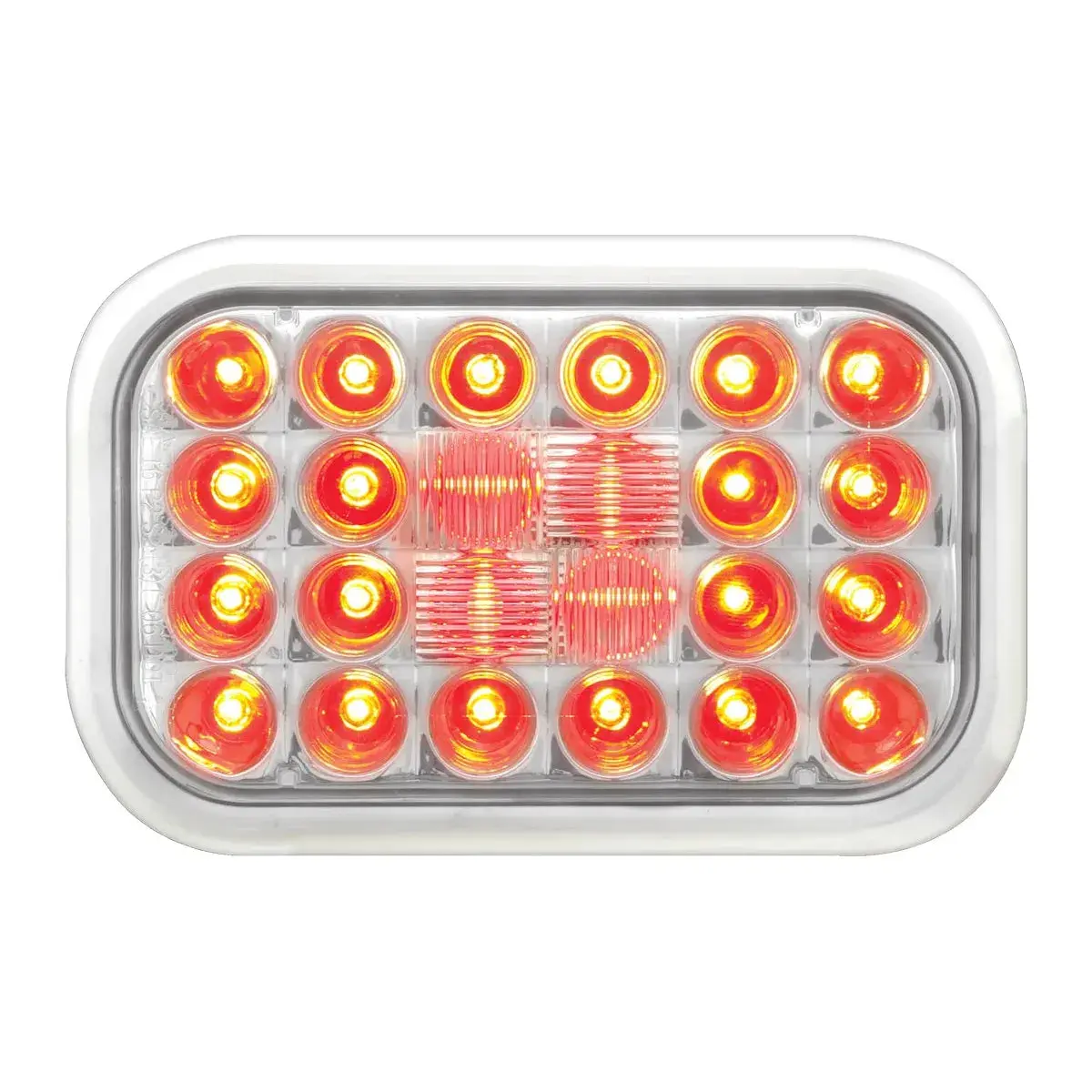 77183 Rectangular Pearl Led Light (Red/Clear) #77183 1