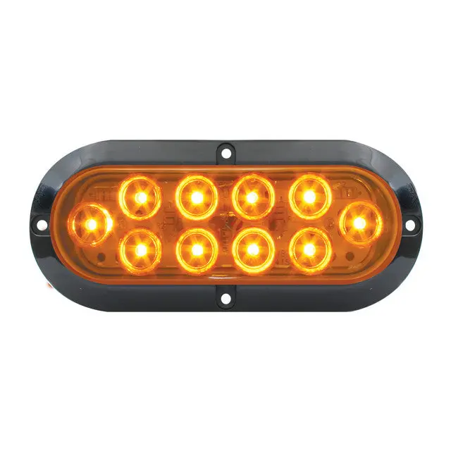 77430 Mega 10 Series Oval Led Light, Amber/Amber 1