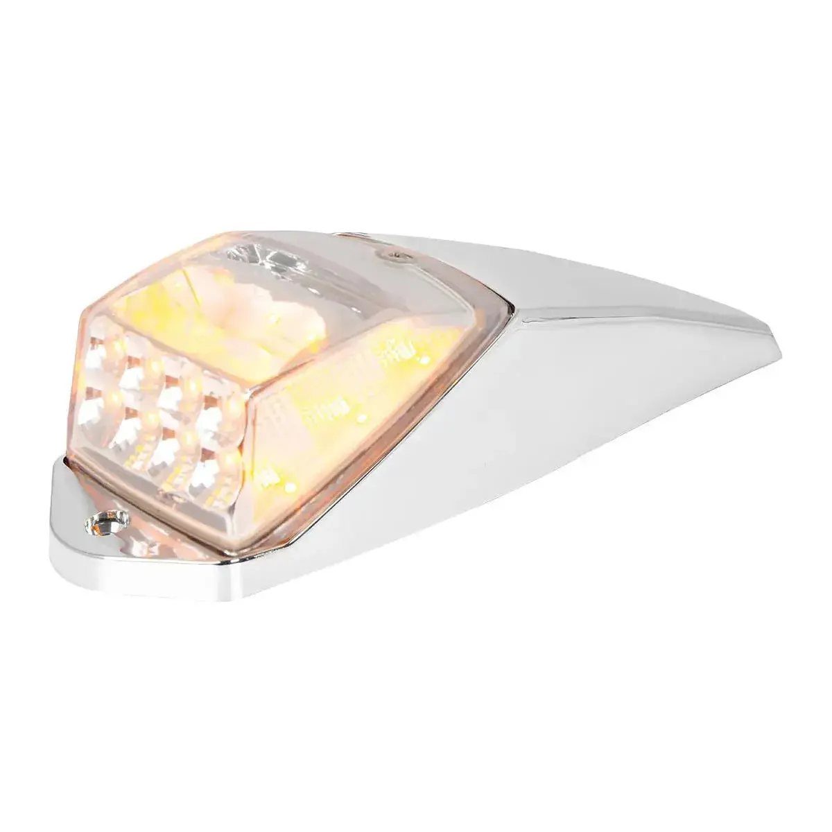 77565 Spyder Amber/Clear 17 Leds G5k Cab Light, Cr. Pl. Housing [New Style] #77565 1