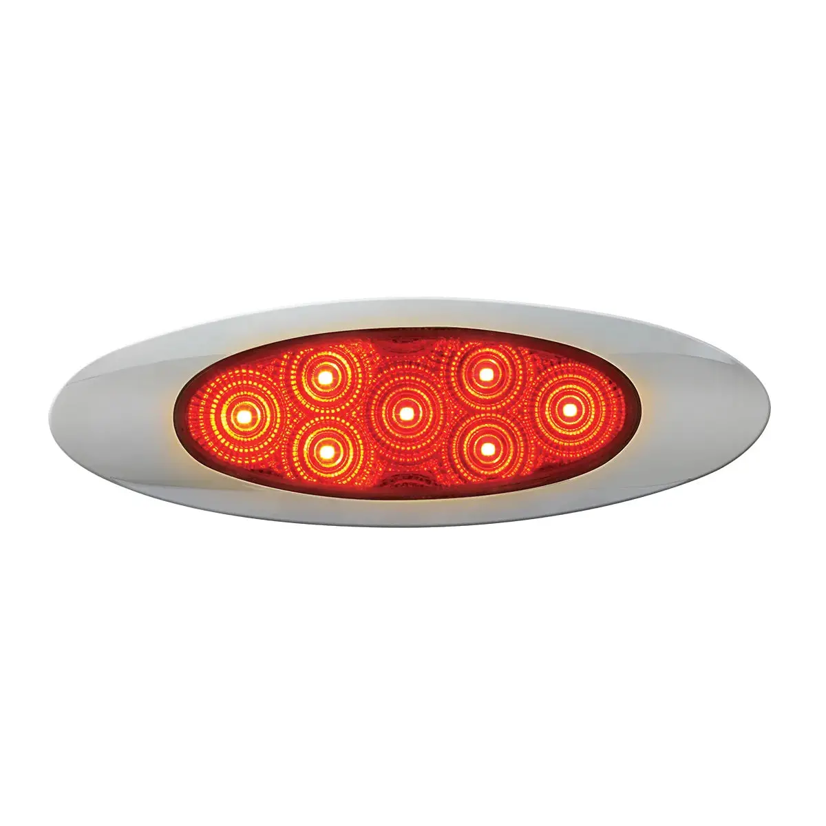 77848 Ultra Thin Spyder Y2k Red/ Clear 7 Led Light, High/Low 3W 1