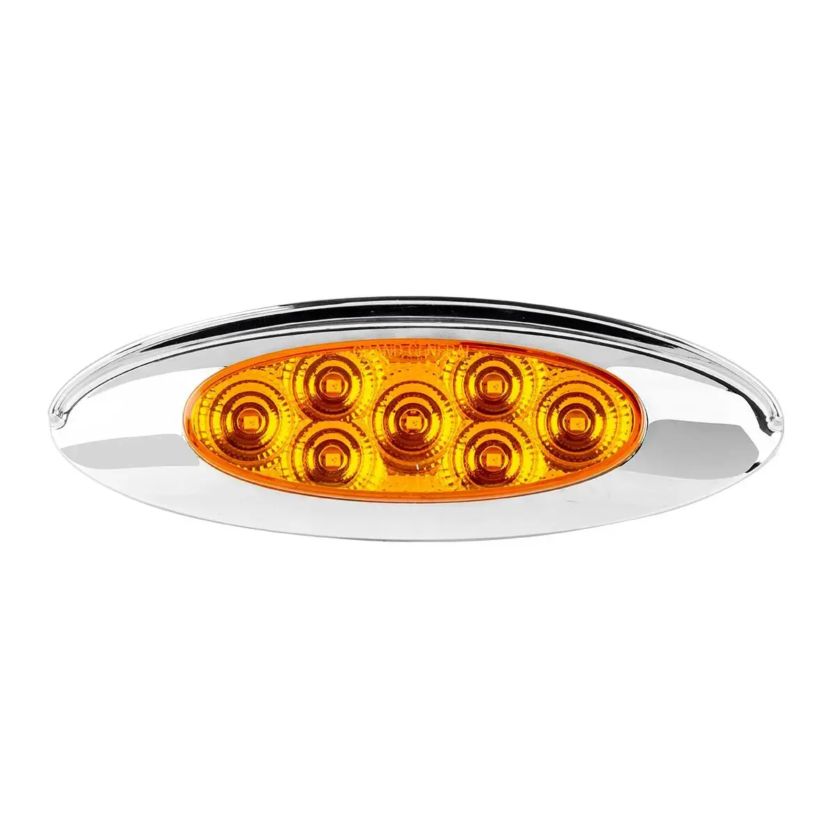 77835 Ultra Thin Spyder Y2k Amber/Amb 7 Led Light W/Visor, High/Low 1