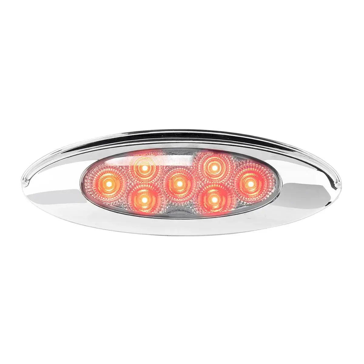 77838 Ultra Thin Spyder Y2k Red/Clear 7 Led Light W/Visor, High/Low 1