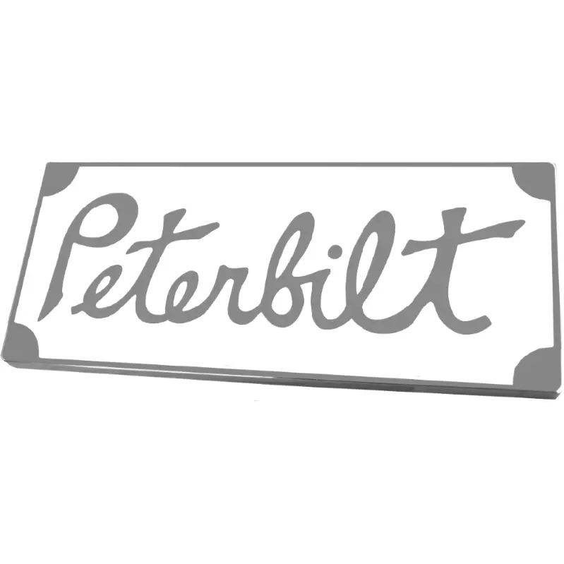 Peterbilt Old Style Rectangular Emblem White 108 1