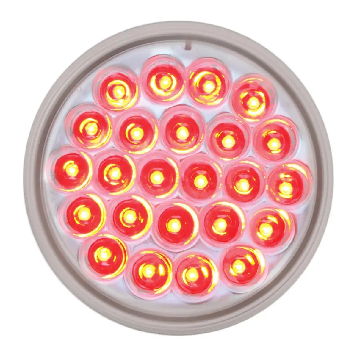 76508 Pearl Series Continuous 4" Led Strobe Light, Red/Clear 1