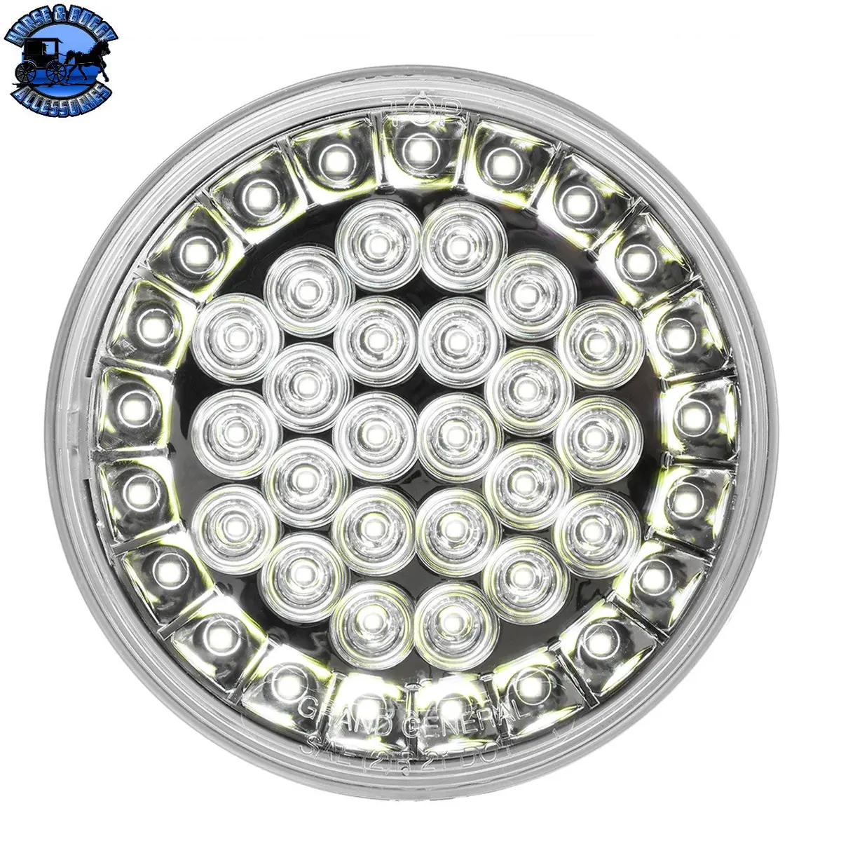 4" Pearl+ White/Clear 45 Led Sealed Light 1