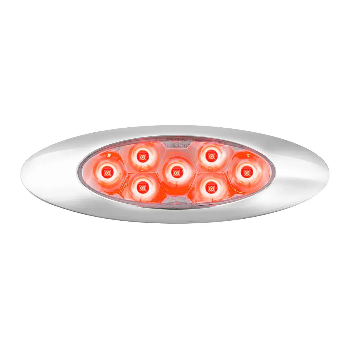 78338 Ultra Thin Pearl Y2k Red/ Clear 7Led Light,Dual/High/Low 1