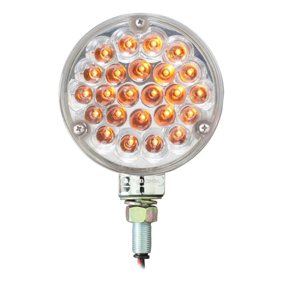 4" Pearl 1 Face Amber/Clear 24-Led Light #78355 1