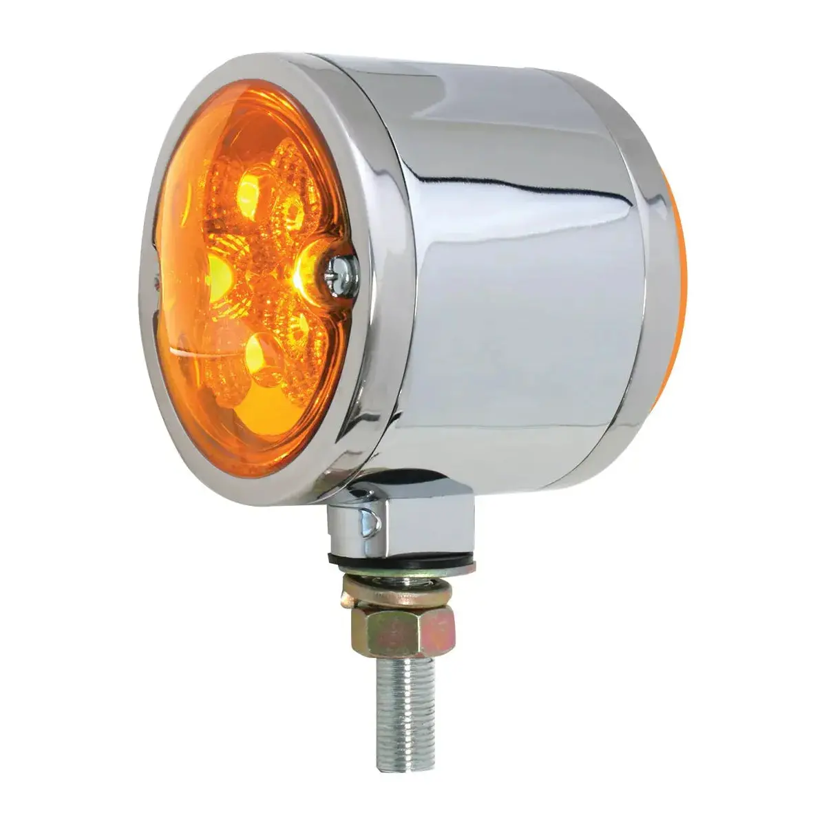 Double Face Cr Die Cast Flat Amber/Red Spyder Led Light 1
