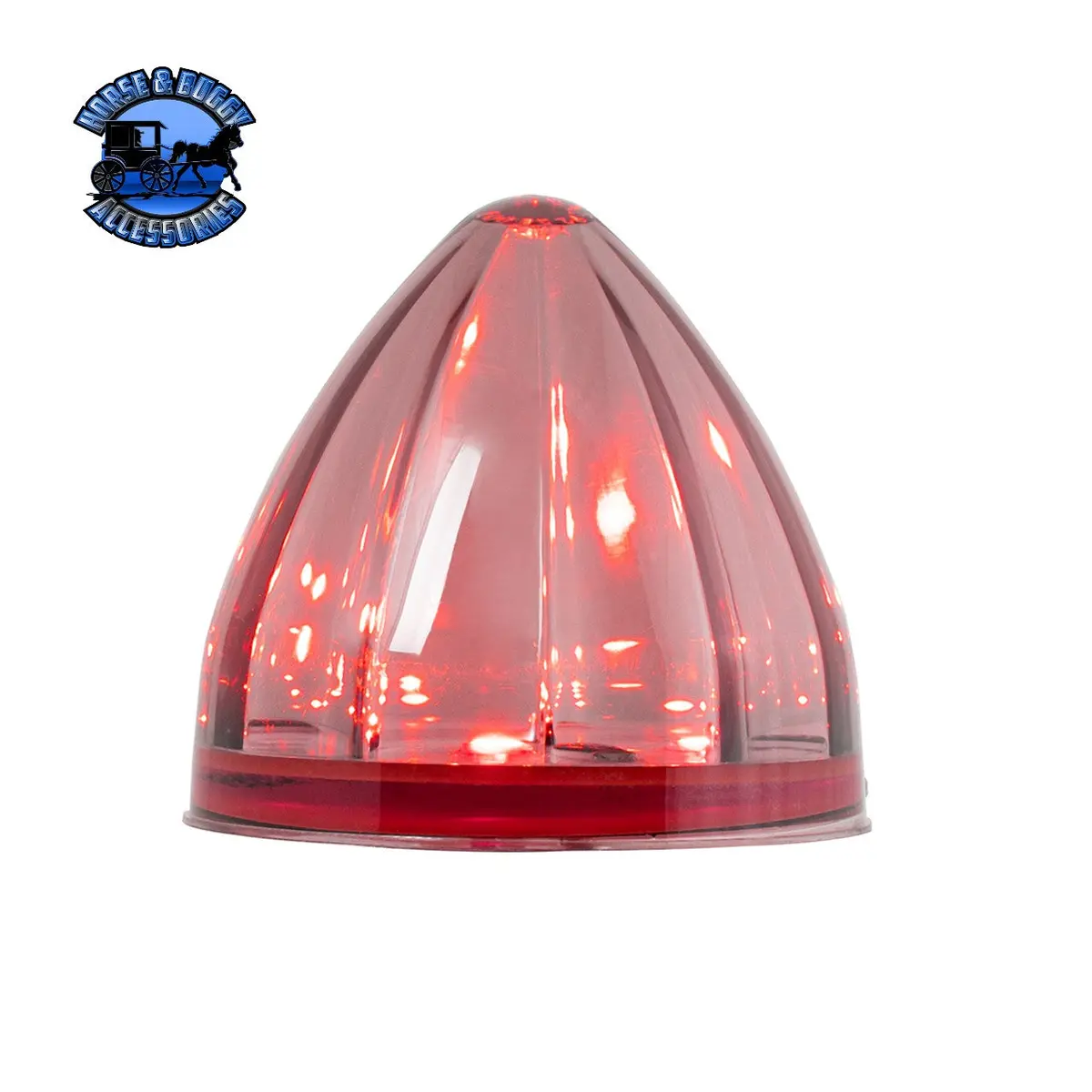79551 2" Red/Smoke Watermelon Led Light In Smoke Lens 1
