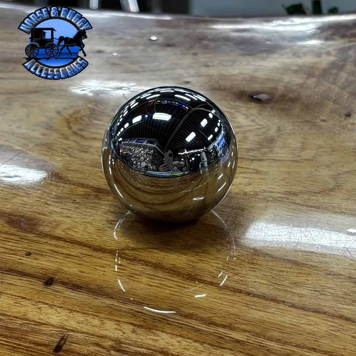Chrome Billet Round Shift Knob #Bilt-200-Ch (1/2"-13 Female Threads) 1