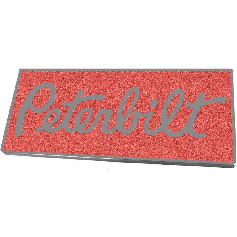 Peterbilt Rectangular Emblem Metallic Red 481 1