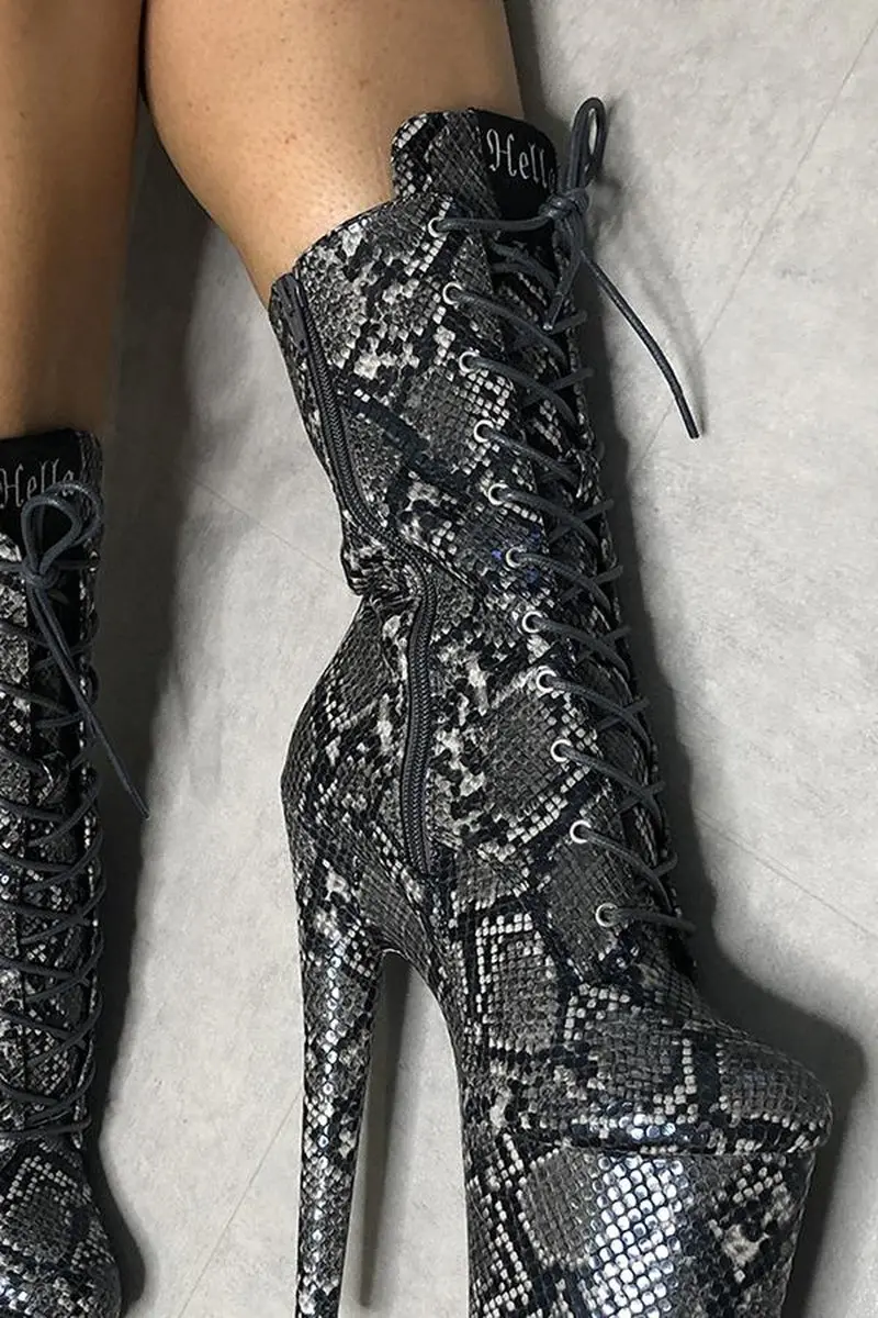 Hella Heels Maneater Boots - 7Inch  (Uk2/3 Only) 1