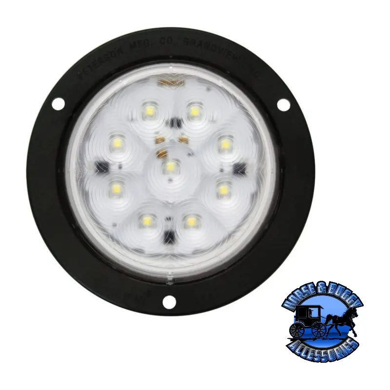 800Wf-9 4" White Led Work Light, Round, Flange-Mount 1