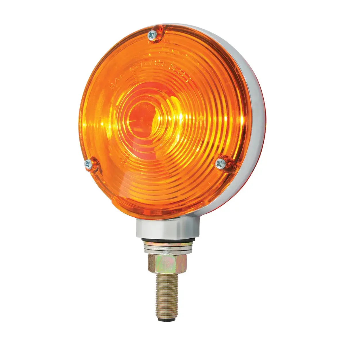 #80300  4" Double Face 1157 Pedestal Light W/2 Wire, Chrome Housing 3 Hole 1