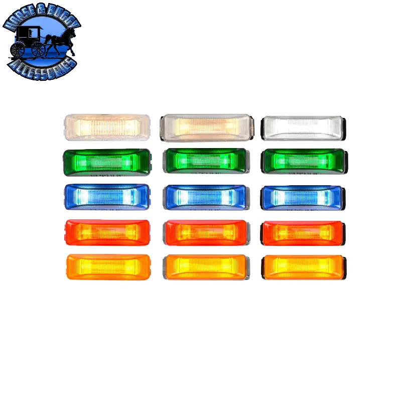 Medium Rectangular 2-Bulb Sealed Marker Light (Choose Color) 1