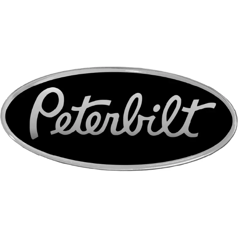 Peterbilt Emblem Oval Chrome/Black (190) 1