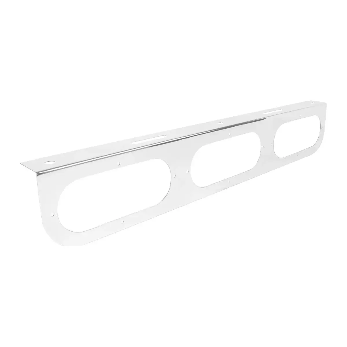 81960 Chrome Plated Steel Triple Light L Shape Mounting Bracket With Oval Sealed Lights 1