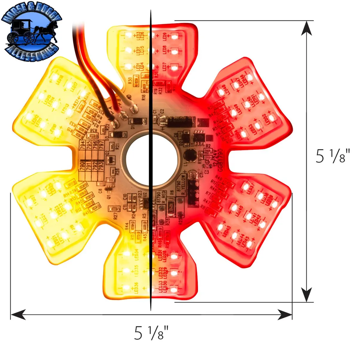 Ultra Thin Hex Air Cleaner Dual Color Led Light 3
