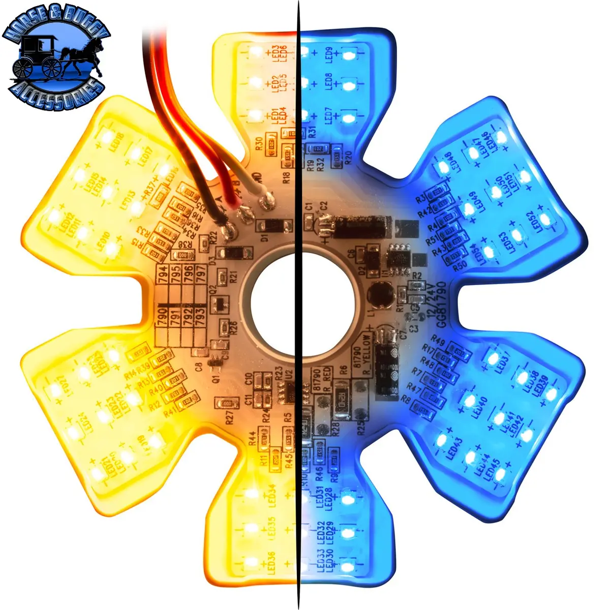 Ultra Thin Hex Air Cleaner Dual Color Led Light 2