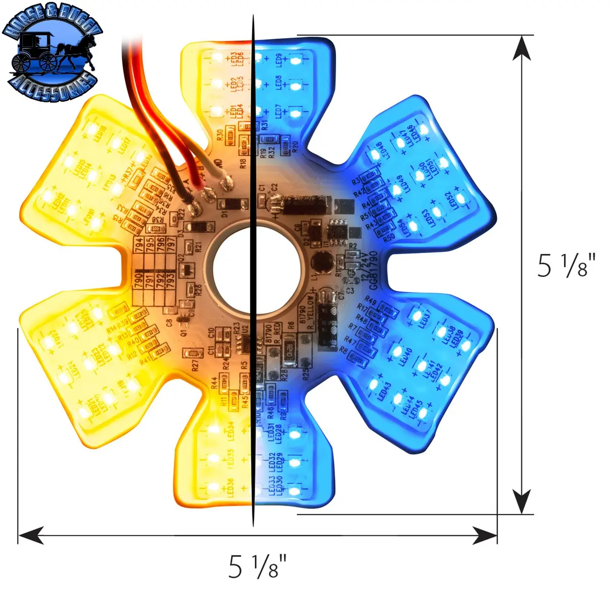 Ultra Thin Hex Air Cleaner Dual Color Led Light 6