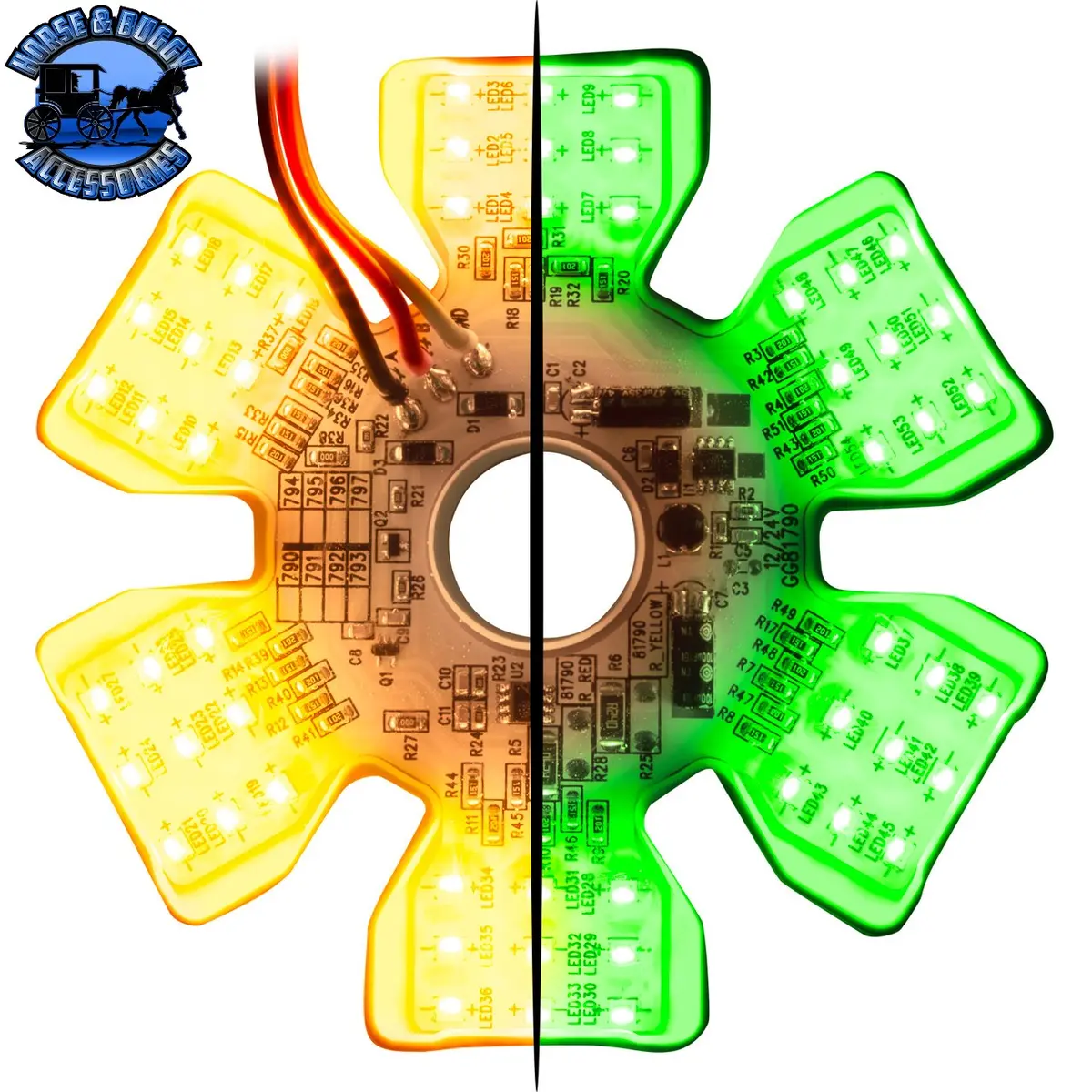 Ultra Thin Hex Air Cleaner Dual Color Led Light 3