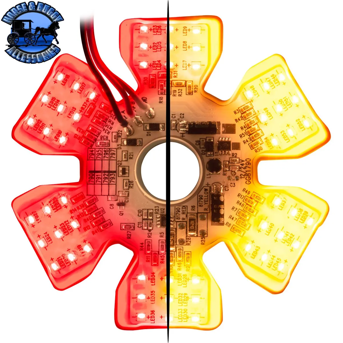 Ultra Thin Hex Air Cleaner Dual Color Led Light 4