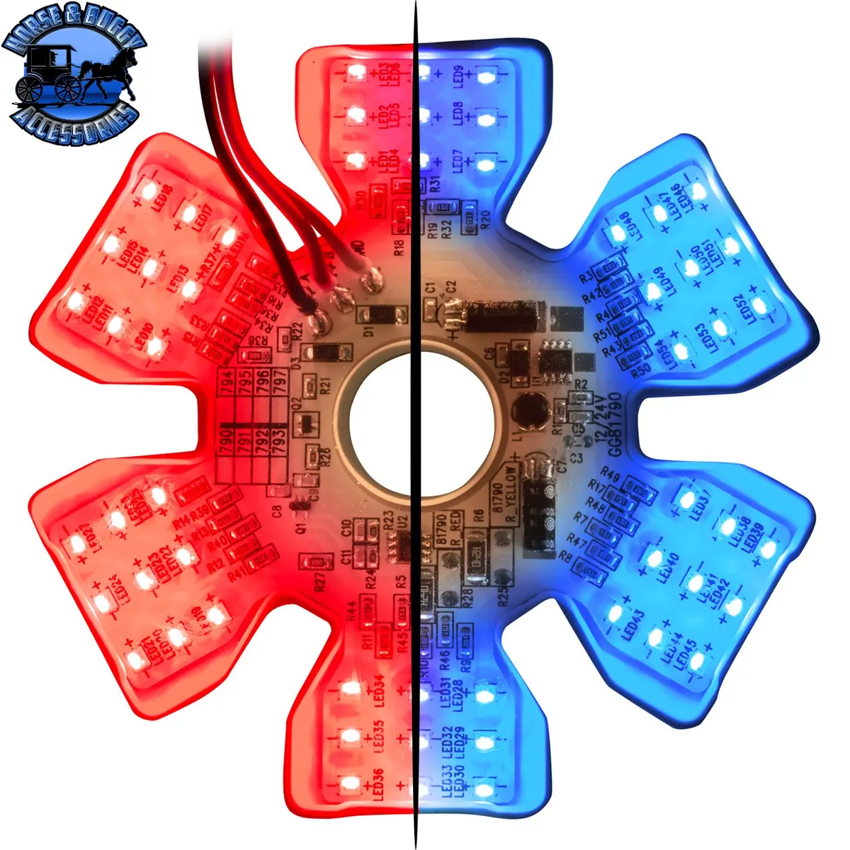 Ultra Thin Hex Air Cleaner Dual Color Led Light 5