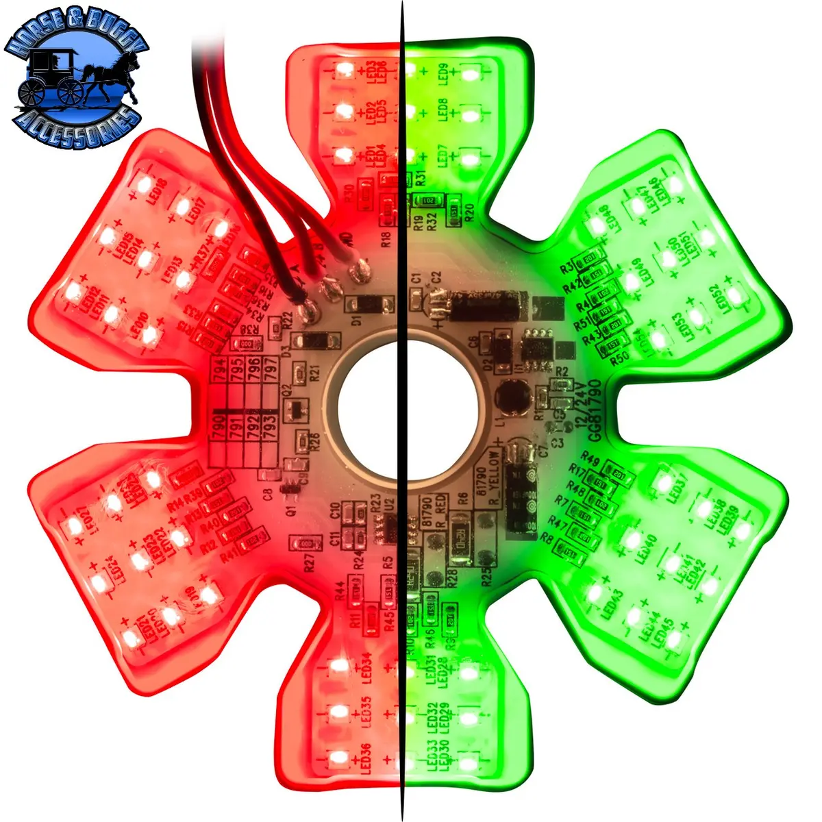 Ultra Thin Hex Air Cleaner Dual Color Led Light 6