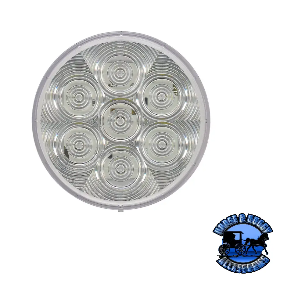 817Kc-7 4" White Led Back-Up Light, Round, Amp, Grommet-Mount, Kit 1