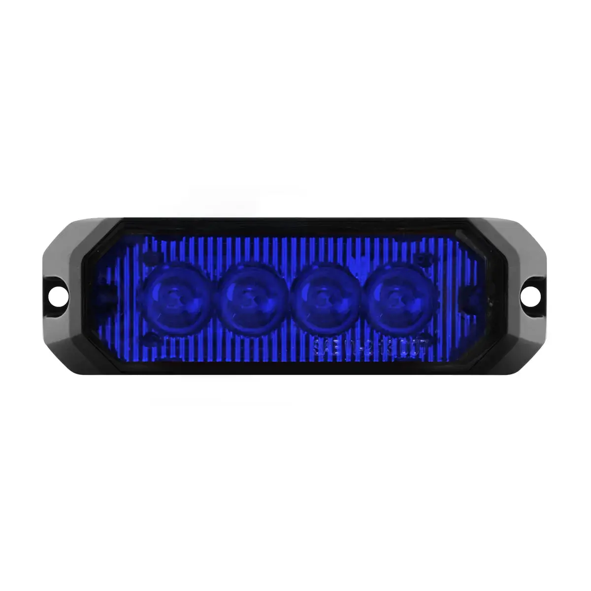 4" Medium Rectangular High Power Led Strobe Light, Blue/Blue 1