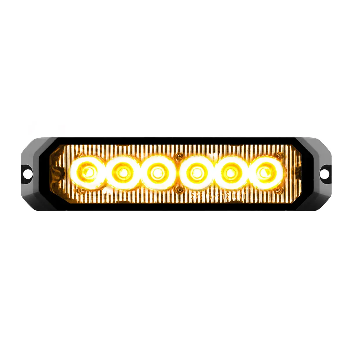 5" Medium Rectangular High Power Led Strobe Light,Amber/Clear 1