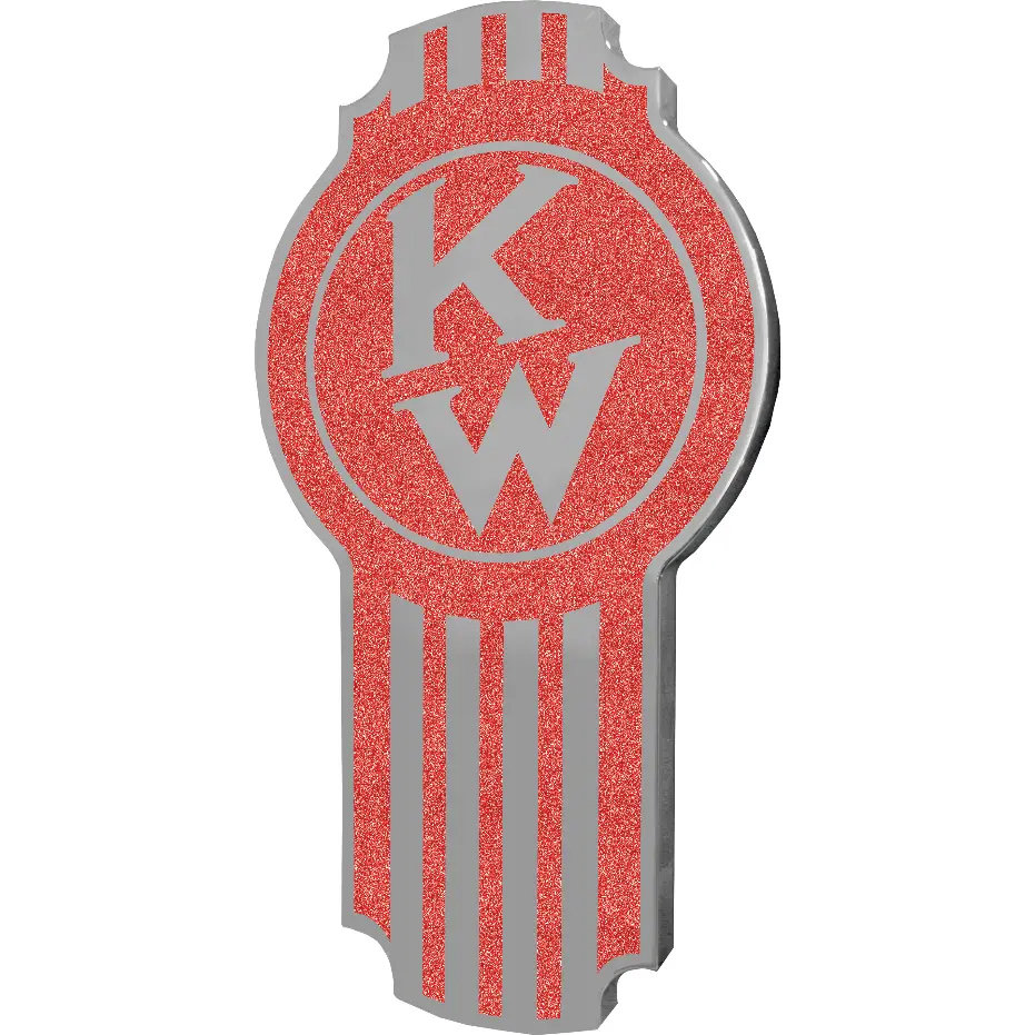 Kenworth Emblem Old Style Red Metallic/Chrome 481 1
