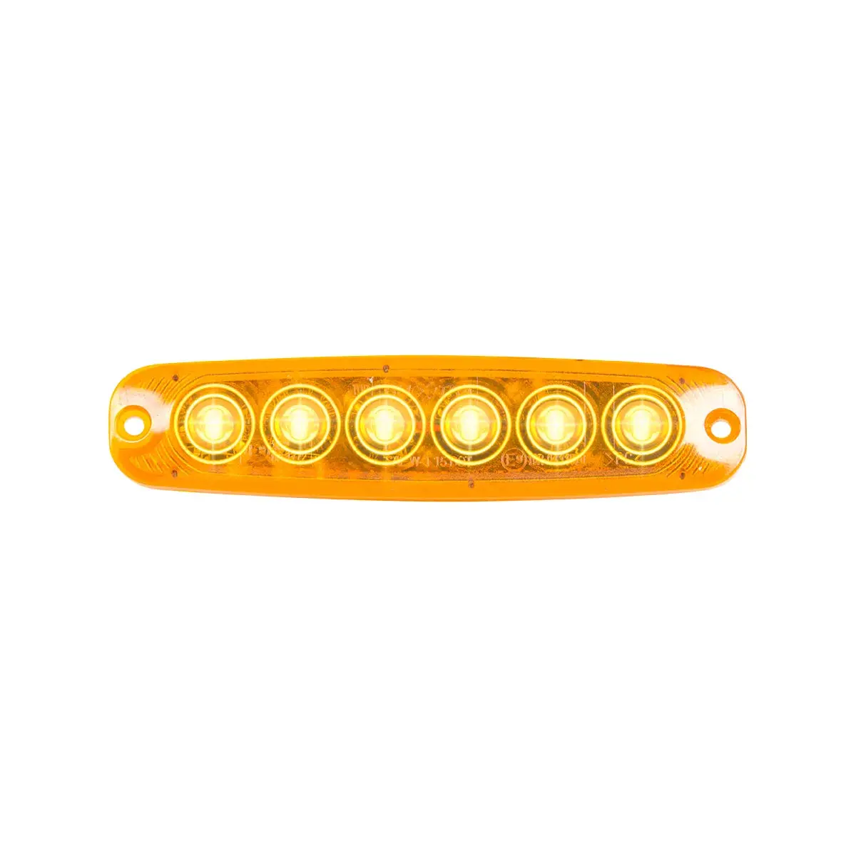 5-1/8" Ultra Thin Amber/Amber 6 Led Strobe Light, 1
