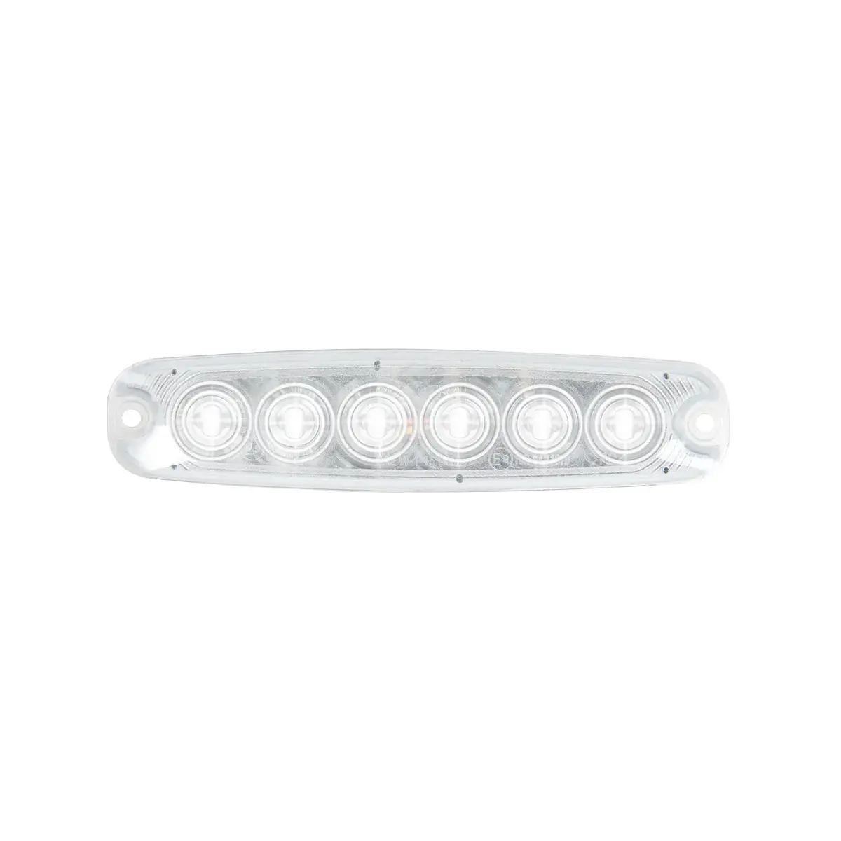 5-1/8" Ultra Thin White/Clear 6 Led Strobe Light 1