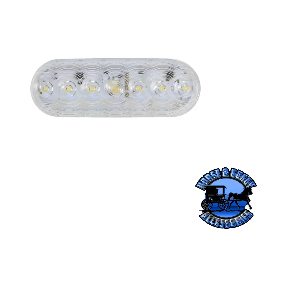 821C-7 6.5"X2.25" White Led Back-Up Light, Oval, Grommet-Mount 1