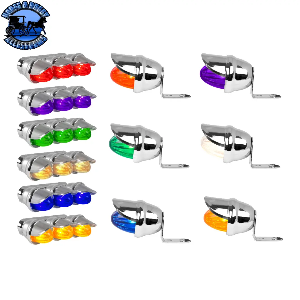 Mini Bullet Style Lights With Visors (Choose A Color) 1