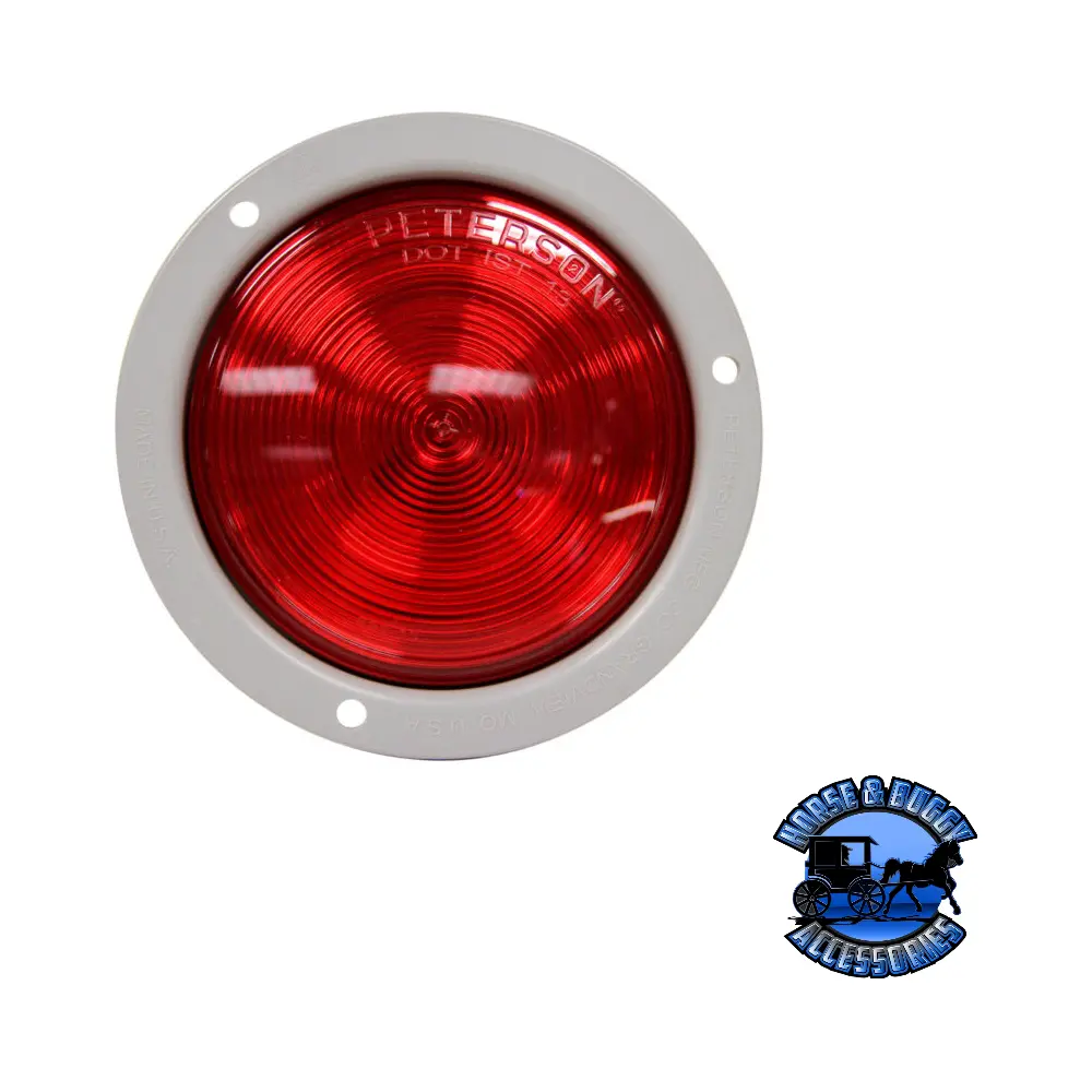 824R 4" Red Led Stop/Turn/Tail, Round, Single Diode, Flange-Mount 1
