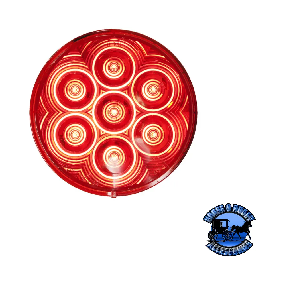 826R-7 4" Red Led Stop/Turn/Tail, Round, Grommet-Mount 1