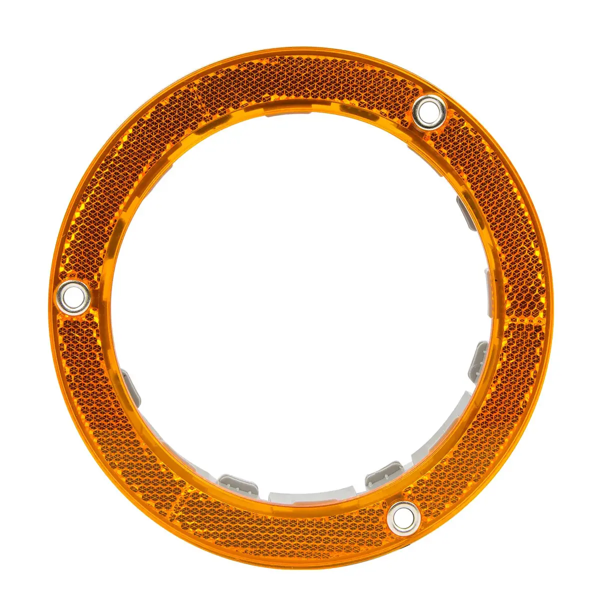 4" Amber Reflective Plastic Flange Mount Bezel 1