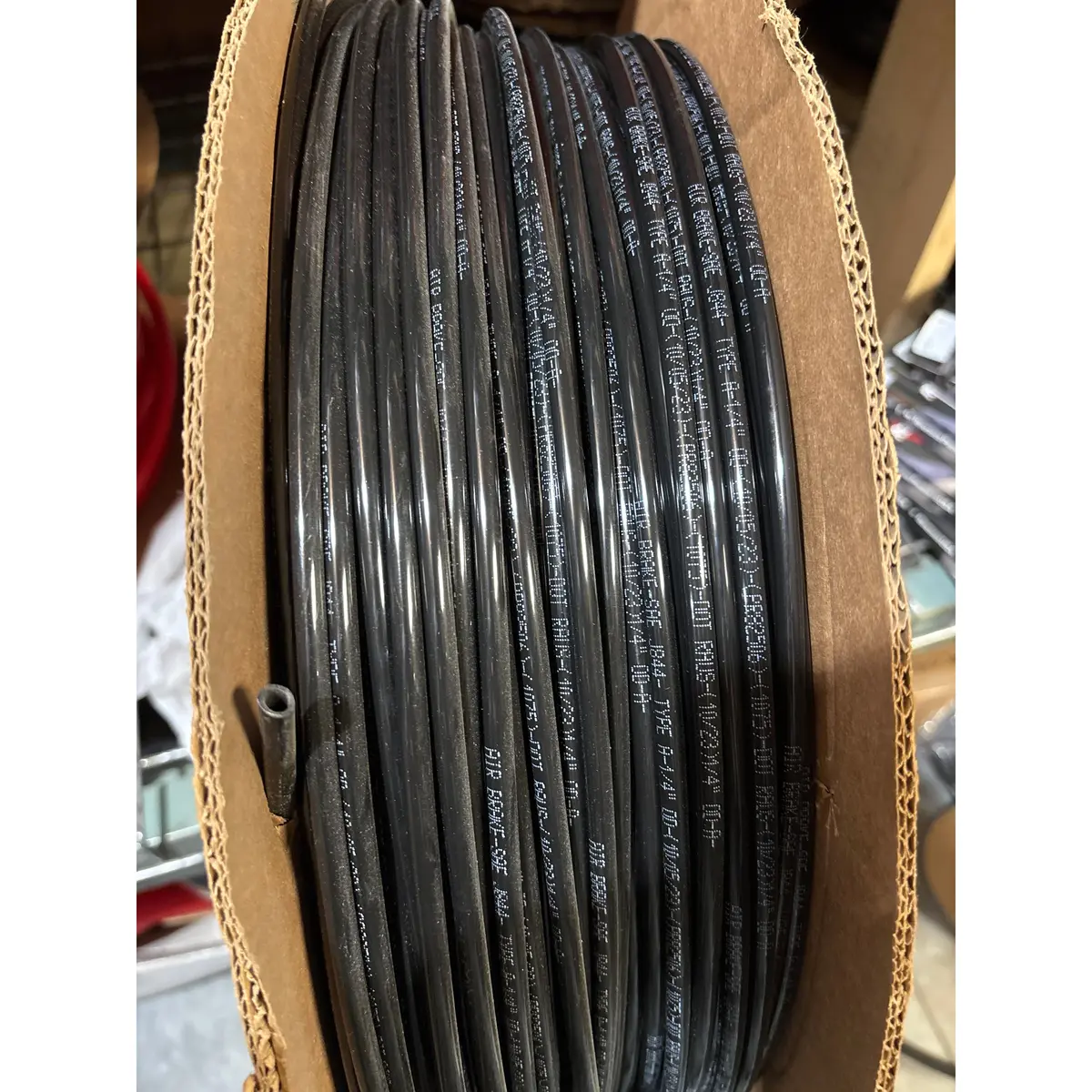 225-4047 Sae J844 Tubing | 1/4" Od, Black, Corrugated Reel (Sold By Foot) 1