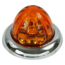 #11002Aa-23 Legendary 1-1/2 Inch Watermelon Light, Stud Mount - Amber Led / Amber Glass Lens 1