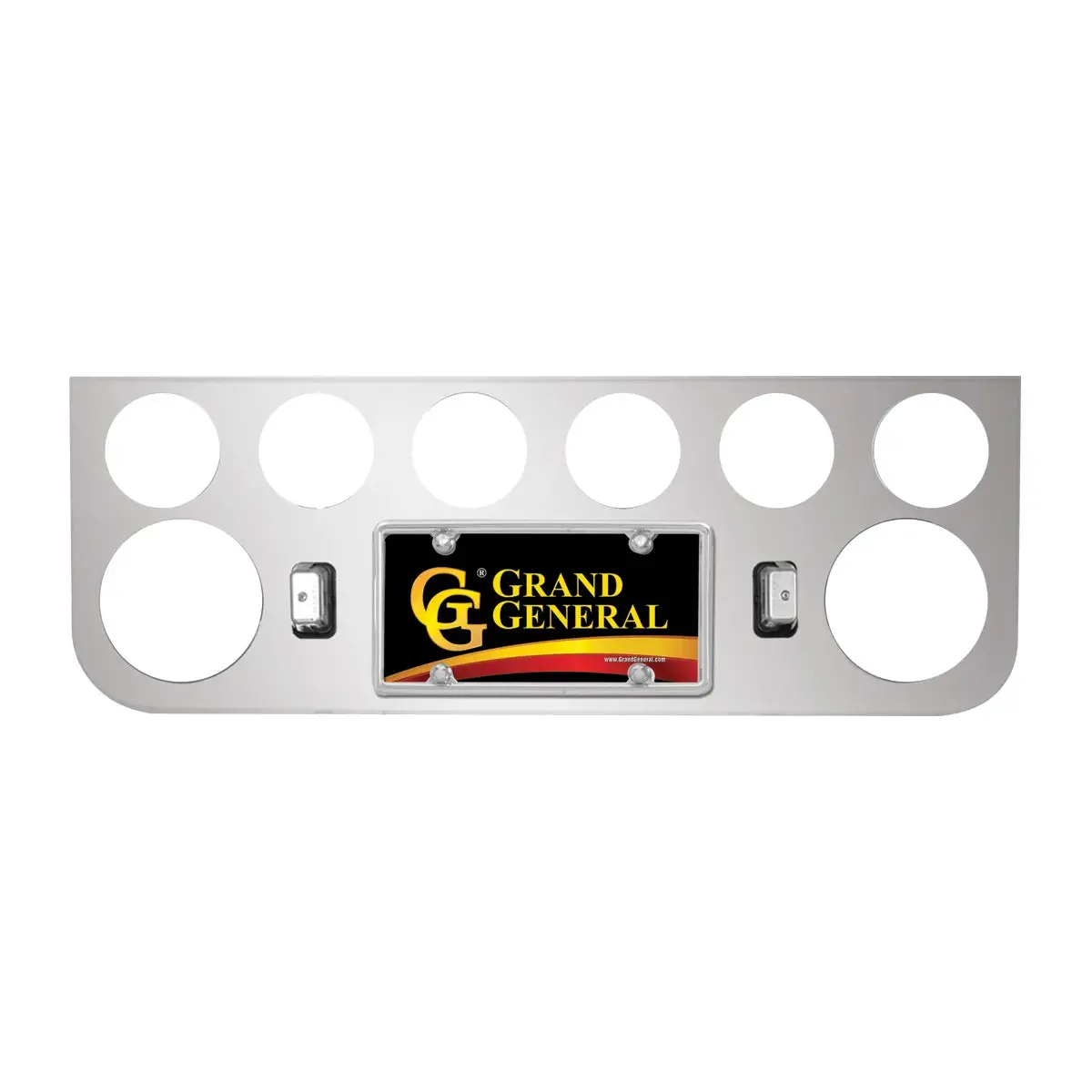Cr Light Panel W/2-4" & 6-2.5" Red Led Beehive & Rim W/Visor 1