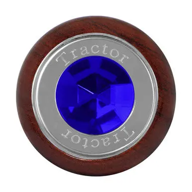 Large Rosewood Knob W/ Ss Tractor/Trailer Plate & Color Jewel 4