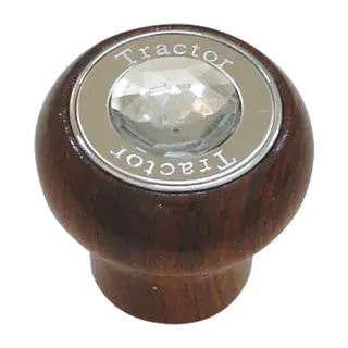 Large Rosewood Knob W/ Ss Tractor/Trailer Plate & Color Jewel 8