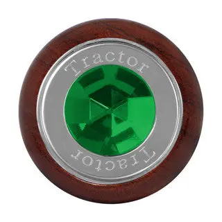 Large Rosewood Knob W/ Ss Tractor/Trailer Plate & Color Jewel 9