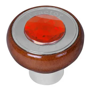 Large Rosewood Knob W/ Ss Tractor/Trailer Plate & Color Jewel 12